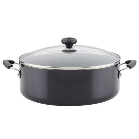Easy Clean 8 Quart Nonstick Stockpot / Dutch Oven, Dishwasher Safe, Black