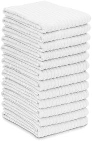 ZUPERIA Bar Mop Kitchen Towels - Pack of 12 (16"x19') 100% Ring Spun Cotton - Dish Washcloths For Superb Cleaning and Less Lint - Highly Absorben