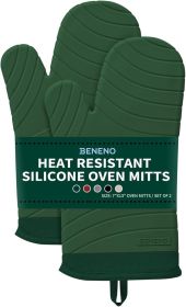 Free Silicone Oven Mitts, Heat Resistant Waterproof Oven Mitts with Non-Slip Textured Grip, Comfortable Quilted Lining