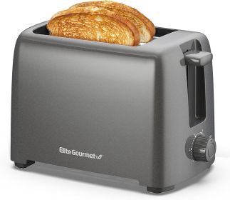 Touch 2 Slice Toaster, 6 Toast Settings & Cancel Function, Extra Wide 1.25' Slots Easily Fits Breads, English Muffins, Bagels & Waffles, Gunmetal
