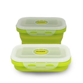 GLIDER LB Green Bento Premium Lunch Box & Food Storage Containers (Color: Green, size: small)